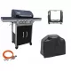  ALABAMA DEKRAFT GAS GRILL 3+1 BRUCIATORI GRIGLIA IN GHISA + COPERCHIO RIDUTTORE