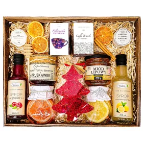    CESTINO REGALO REGALO NATALE REGALO MIELE CAFFÈ TÈ PER NATALE