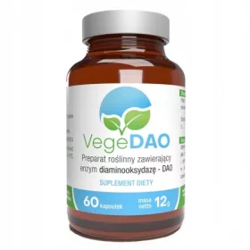   VegeDAO Diaminossidasi - Integratore Alimentare per Intolleranza all'Istamina, 60 Capsule