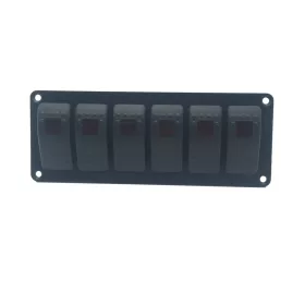    PANNELLO LED PER AUTO RIMORCHIO YACHT BARCA 6 INTERRUTTORI 12V 24V