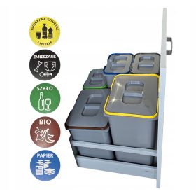   Set di 5 Contenitori per Cassetti da 60 cm di Larghezza Esterna