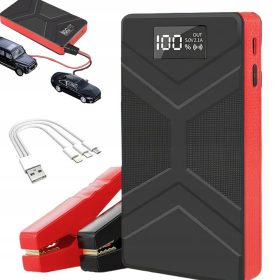    ALIMENTATORE DA AUTO DI EMERGENZA 3 IN 1 CON TORCIA 30000MAH + USB