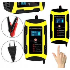  RADDRIZZATORE AUTOMATICO A BATTERIA LCD 12V 6A