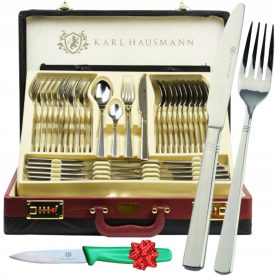   Set di Posate Eleganti in Acciaio Inossidabile per 12 Persone con Valigetta - Luna by Karl Hausmann