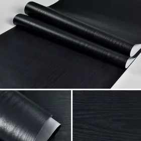  Carta da parati bianca in legno PVC autoadesivo Wate