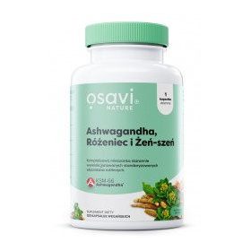   Capsule Vegane OSAVI con Ashwagandha, Rodiola e Ginseng - Senza Glutine e Senza Lattosio