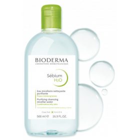   Bioderma Sebium H2O - Micellare Antiacne 500 ml, Detergente per Pelle Grassa e Mista