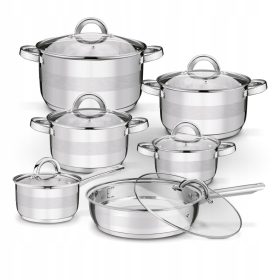   Set di Pentole e Padella Tadar Roger 12 Pezzi, Adatto a Induzione e Gas