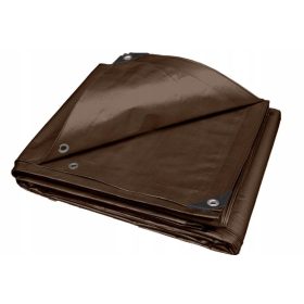 Plandeka di Copertura Professionale Marrone 6x6 m 180g/m2