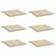  vidaXL Cuscini per sedie da giardino 6 pz Beige 50x50x4 cm