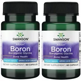   Swanson Bor 6 mg - Integratore di Borone, Supporto per Ossa e Articolazioni, 120 Capsule