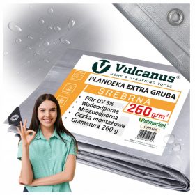   Copertura Multistagione Ultra Spessa Vulcanus® PREMIUM 4x5 m Argento-Nera