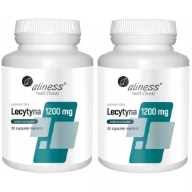   Lecitina Medica Forte 1200 mg Aliness, 2 Confezioni da 60 Capsule Morbide