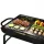  Piastra grill in acciaio inox BBQ rettangolare 46 x 30 cm 10 cm