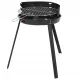  GRIGLIA PER TURISTICA DA GIARDINO A CARBONE LUND GRIGLIA TONDA CROMATA 36CM 99923