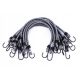 Corda Elastica con Ganci in Metallo BUNGEE CORD HOOK 0,8x40cm per Assicurazione Carico - Set di 50