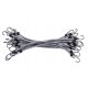 10X Lacci Elastici con Gancio Metallico per Fissaggio Bagagli e Teli, 0,8x40 cm