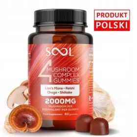   Gomme SOOL 4 Mushroom Complex: Benessere Mentale e Fisico con 4 Funghi