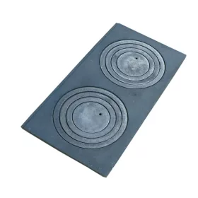  PIASTRA DI COTTURA IN GHISA 2 FORI 60X30 CUCINA STUFA