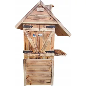    Affumicatoio da giardino in legno 140x50x50 tetto Highlander