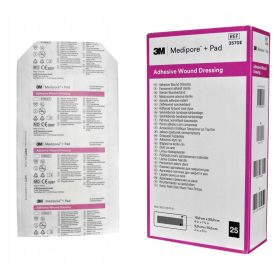   Cerotti Medipore + Pad 3M 3570E 10cm x 20cm, Confezione da 25 Pezzi