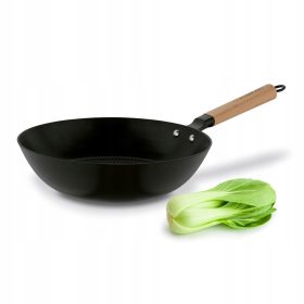   Padella Wok in Ghisa Smaltata Starke Pro Hanoi da 30 cm - Perfetta per Cucinare Sano