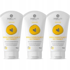   BasicLab Crema Idratante Ricca per Pelli Secche e Sensibili 3x75ml
