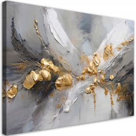   Quadro su Tela "Złoto Glamour Abstrakcja" 60x40, Perfetto per Interni Moderni