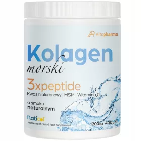   Collagene Marino x3 Peptide con MSM, Acido Ialuronico e Vitamina C di Altopharma® - 400g