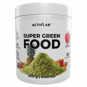  Activlab Super Green Food con Mela - Integrazione 100% Naturale di Alghe e Frutti, 300 g