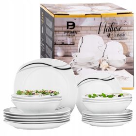   Set da Pranzo Elegante PRIMA DECO FALA per 6 Persone - 18 Pezzi