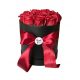 Scatola di Fiori in Sapone – Rosse in Elegante Box Nero Perfetto per Ogni Occasione