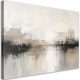 Quadro Moderno su Tela Abstract Grigio Beige 60x40 - Pronto da Appendere