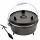  PENTOLA IN GHISA 5L APPESA AL FUOCO 2IN1 PENTOLA OLANDESE + PADELLA PER FRIGGERE