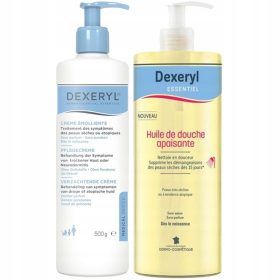   Crema Emolliente Dexeryl e Olio Detergente per Pelle Secca e Atopica - 500 ml