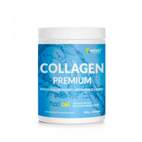   Collagene Marino Premium 400g con Acido Ialuronico, MSM e Vitamina C - WISH PHARMACEUTICAL