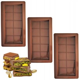   Set di 3 Stampi in Silicone per Cioccolato al Stile di Dubai 13.5 x 25 cm