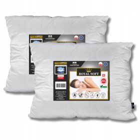   Set di 2 Cuscini Antiallergici 70x80 cm con Regolazione Altezza e Zip