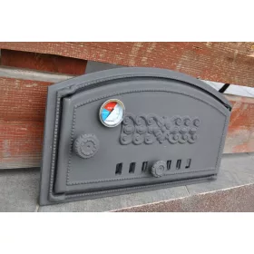  PORTA IN GHISA termometro forno pizza focolare camino