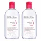 BIODERMA Sensibio H2O DuoPack, Soluzione Micellare Per Pelli Sensibili, 2x500 ml