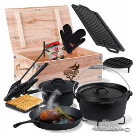  Set completo per cottura alla griglia in forno olandese