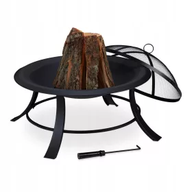    Braciere da giardino 74 cm GRANDE GRIGLIA con parascintille GHISA