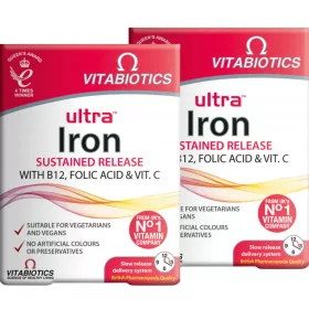   Ultra Iron Vitabiotics con Vitamina C, B12 e Acido Folico - 30 compresse