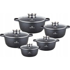   Set di Pentole in Marmo KlönBerg KB 4060, Adatte a Tutti i Piani Cottura