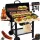  BARBECUE A CARBONE DA GIARDINO CON COPERCHIO CHIUSO TAVOLO PORTATILE BARILE BBQ PRO