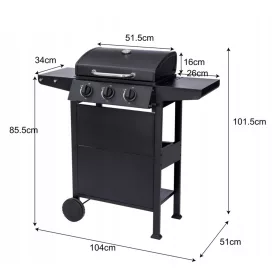    GRIGLIA A GAS EL FUEGO SAN JOSE 3 FUOCHI GRIGLIA IN GHISA + RIDUTTORE ORA DISPONIBILE!