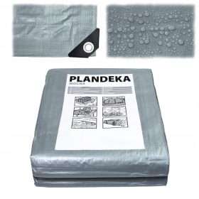   Plandeka Protettiva Argentata 10x15 m con Rinforzo UV e Occhielli Metallici
