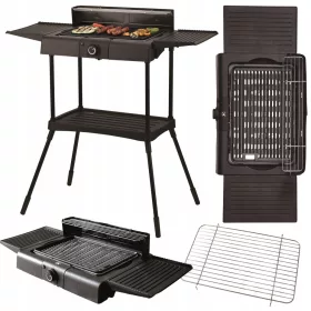    GRILL DA GIARDINO ELETTRICO DA TAVOLO 2000W TERMOSTATO PIASTRA ANTIADERENTE
