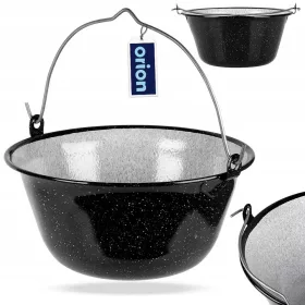    Bollitore ungherese sospeso in acciaio SMALTATO per zuppa di gulasch da camino 9,5L