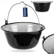  Bollitore ungherese sospeso in acciaio SMALTATO per zuppa di gulasch da camino 9,5L